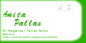 anita pallas business card